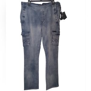 NWT Seven 7 Light Wash Denim Pull On Joggers Cargo Pants